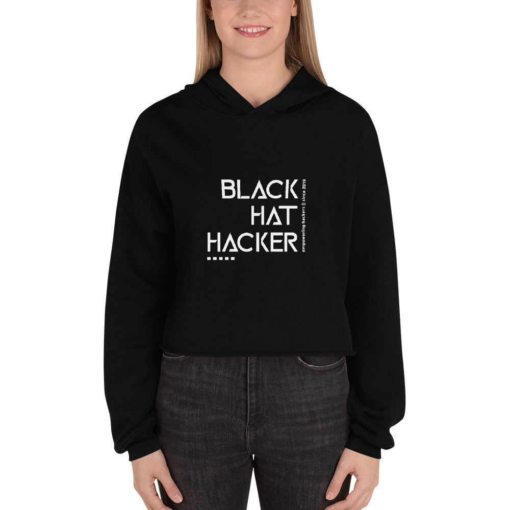 Black Hat Hacker v1 - Crop Hoodie
