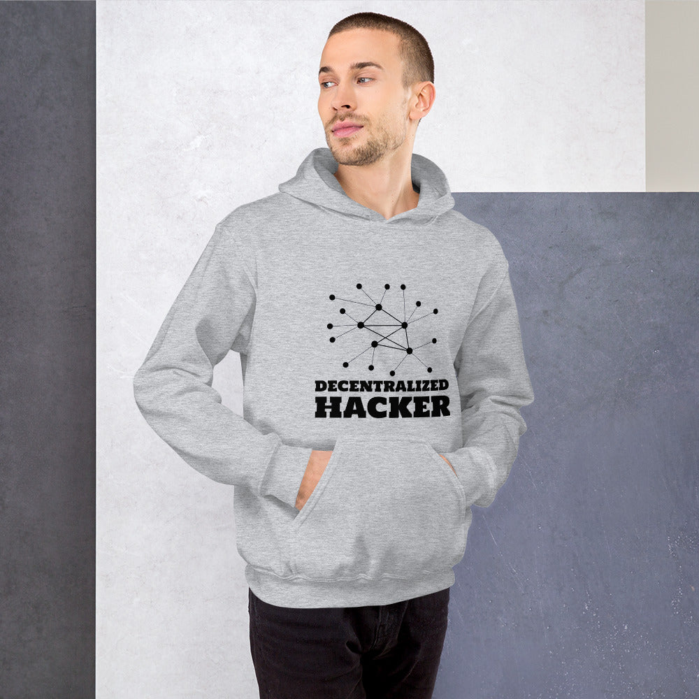 Decentralized Hacker  - Unisex Hoodie (black text)