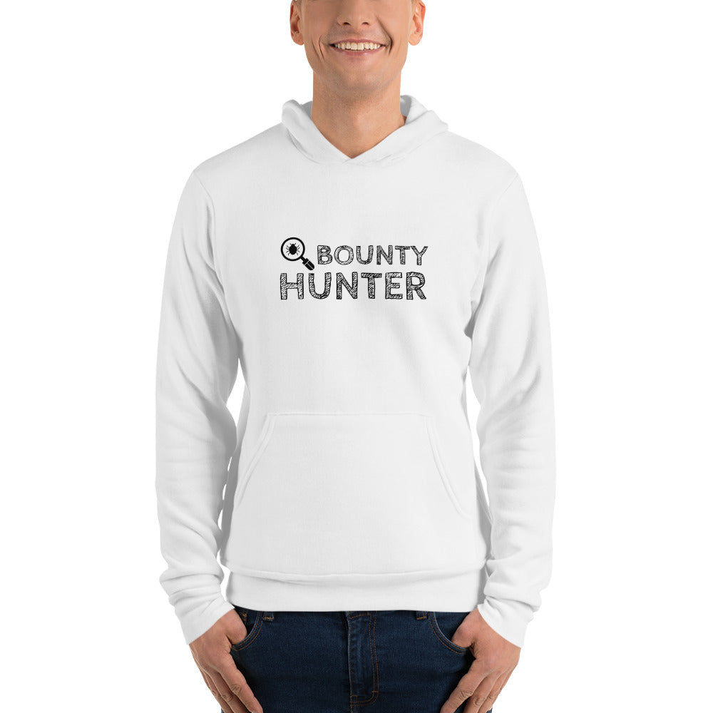 Bug bounty hunter - Unisex hoodie (black text)