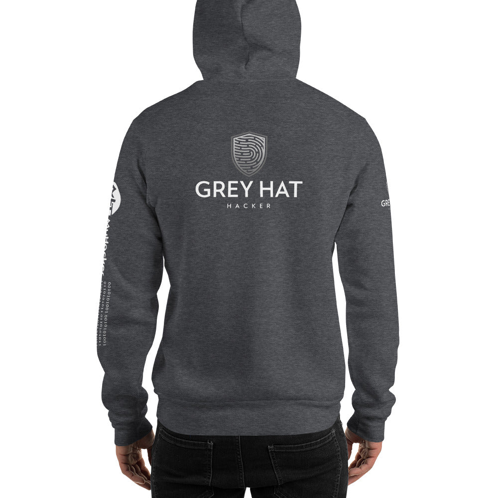 Grey Hat Hacker v1 - Unisex Hoodie (all sides print)