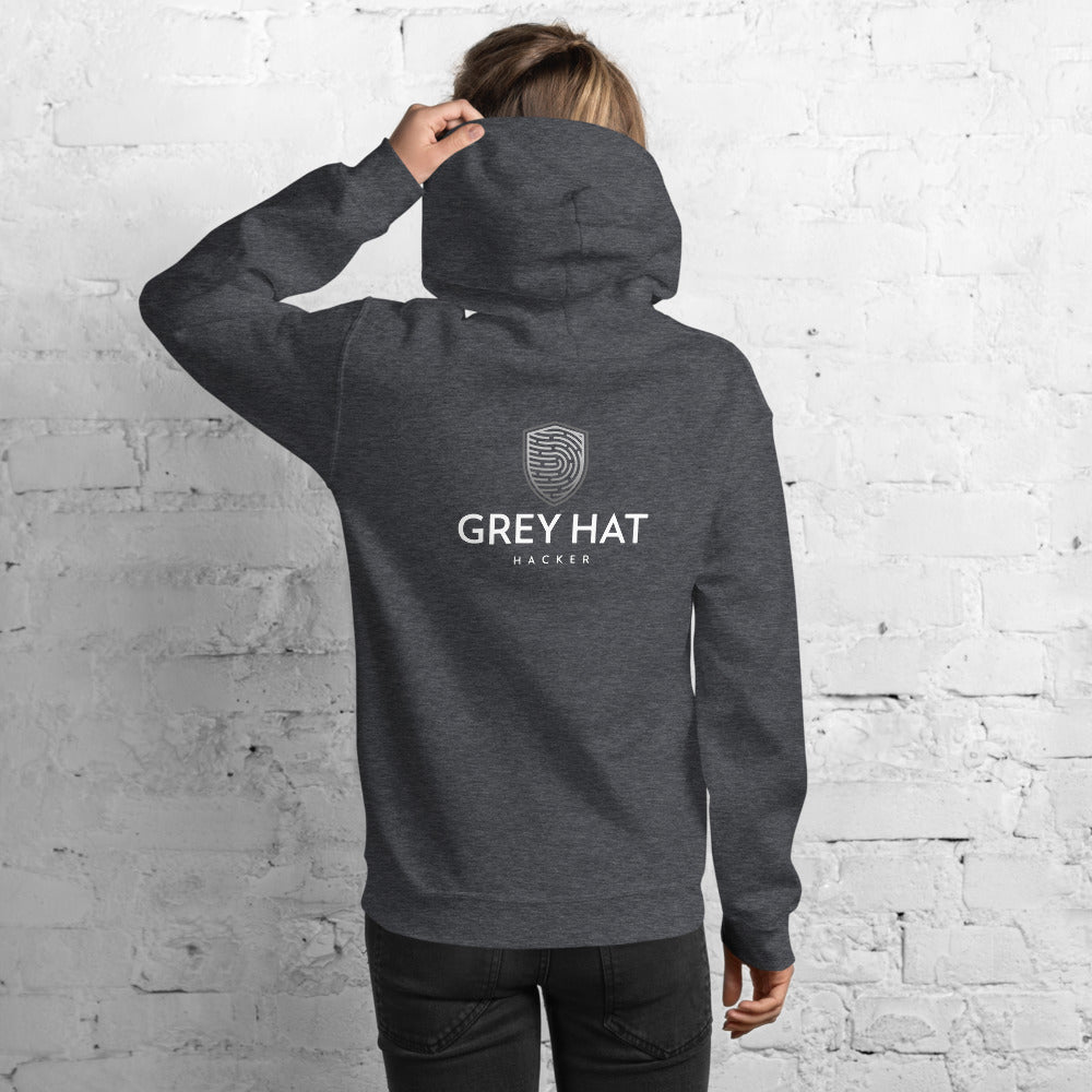 Grey Hat Hacker v1 - Unisex Hoodie (back print)