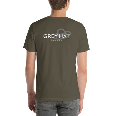 Grey Hat Hacker - Short-Sleeve Unisex T-Shirt (back print)