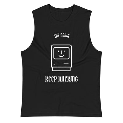 Keep hacking - Muscle Shirt (white text)