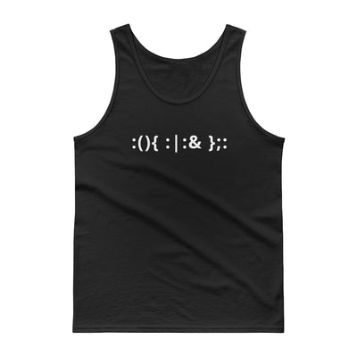 Linux Hackers - Bash Fork Bomb - White Text - Tank top
