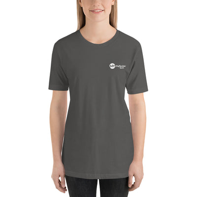 Linux Hackers - Bash Fork Bomb - White Text Short-Sleeve Unisex T-Shirt ( with back design)