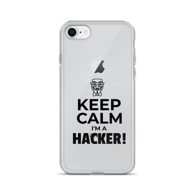 Keep Calm I'm a hacker!  - iPhone Case (black text)