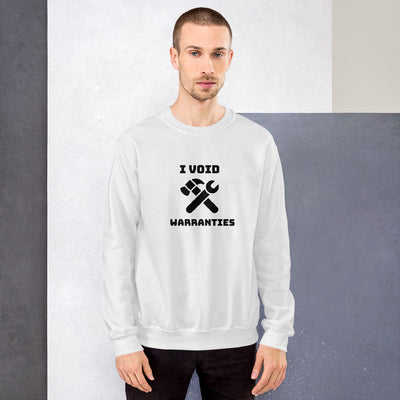 I void warranties - Unisex Sweatshirt (black text )