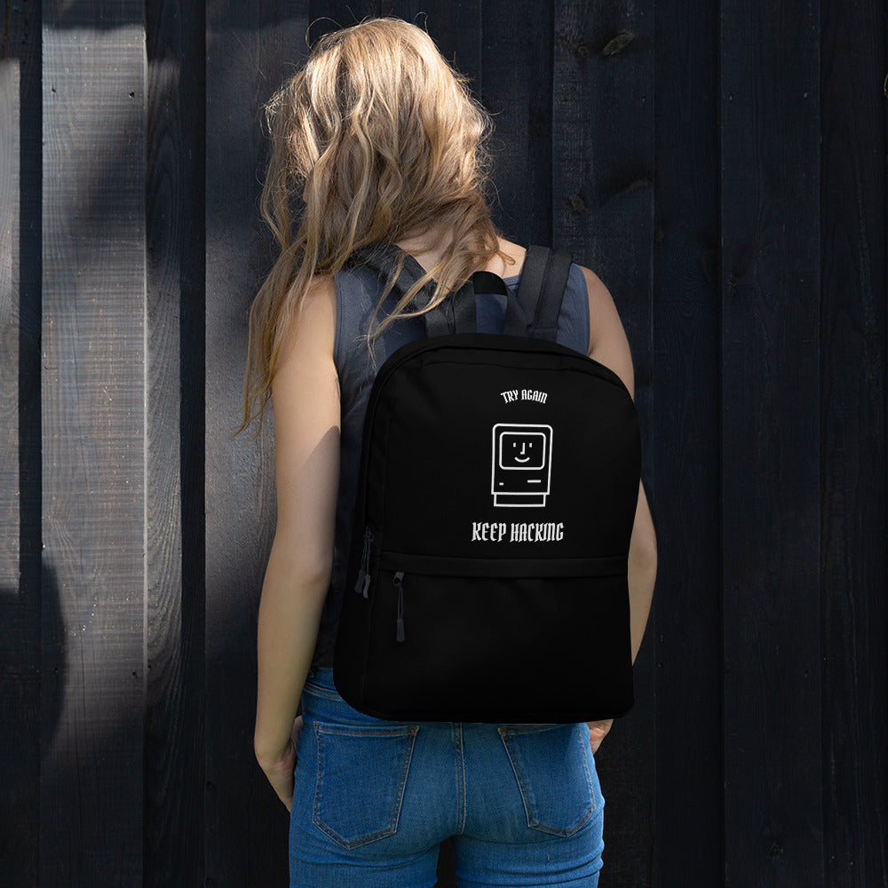 Keep Hacking - Backpack (white text)