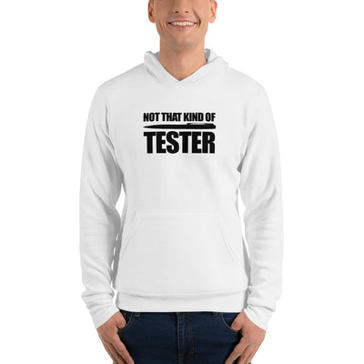 Not that kind of pen tester - Unisex hoodie (black text)