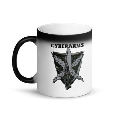CyberArms - Matte Black Magic Mug (black design no text)