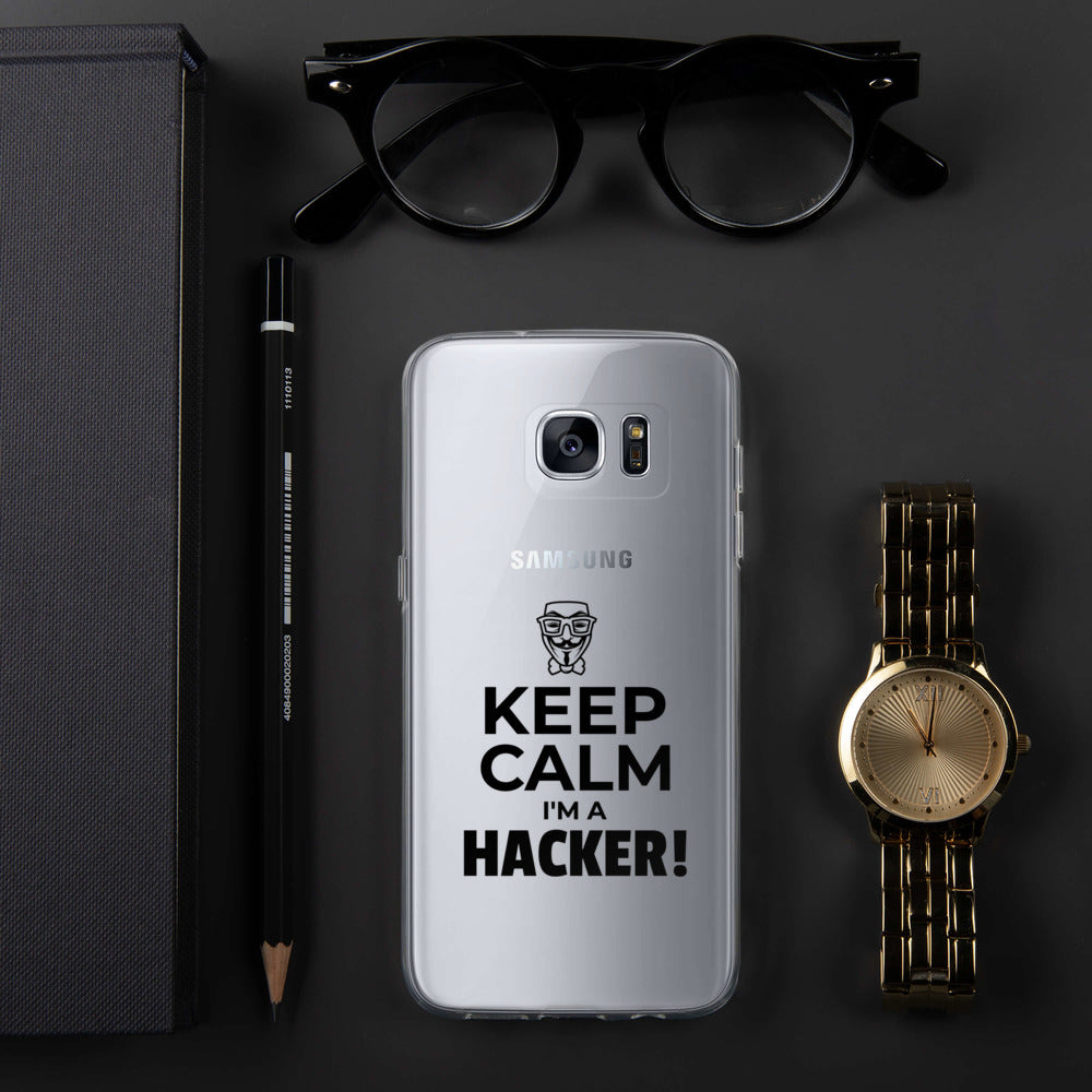 Keep Calm I'm a hacker! - Samsung Case (black text)