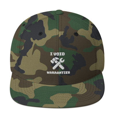I void warranties - Snapback Hat (white text)