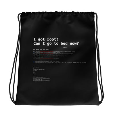 I got root! Can I go to bed now? - Drawstring bag