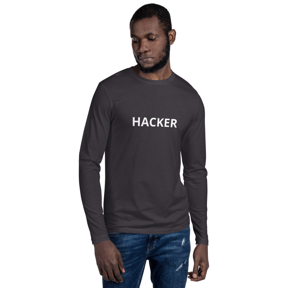 Hacker - Long Sleeve Fitted Crew
