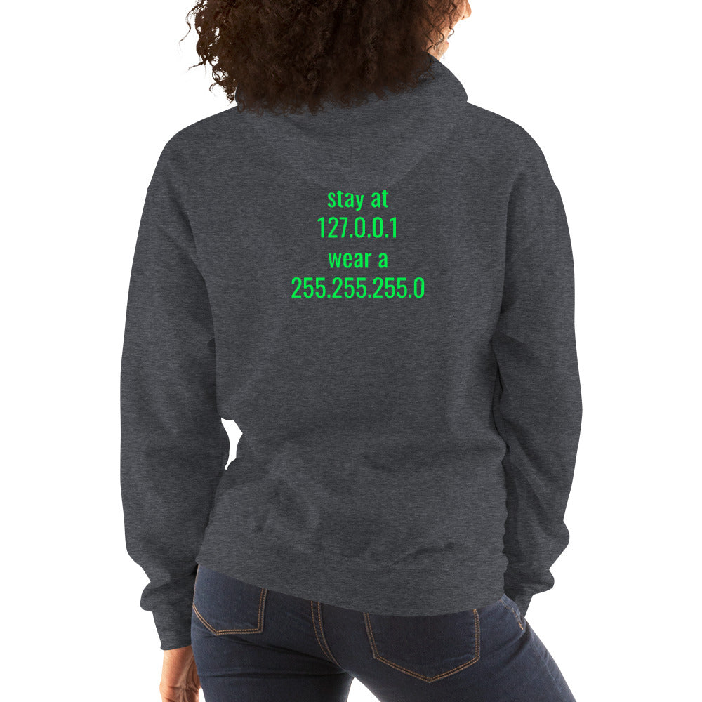 stay at at home, wear a mask - Unisex Hoodie (with back design)