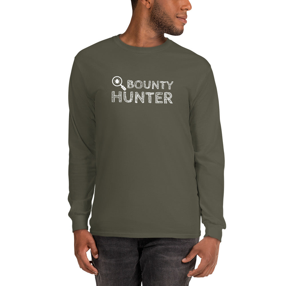 Bug bounty hunter - Long Sleeve T-Shirt (white text)