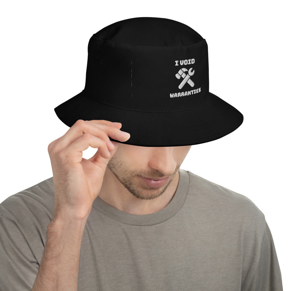 I void warranties - Bucket Hat (white text)