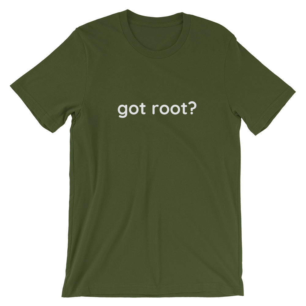 Got root - Short-Sleeve Unisex T-Shirt (white text)