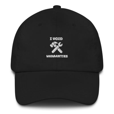 I void warranties - Dad hat (white text)