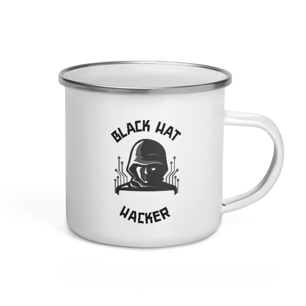 Black Hat Hacker - Enamel Mug