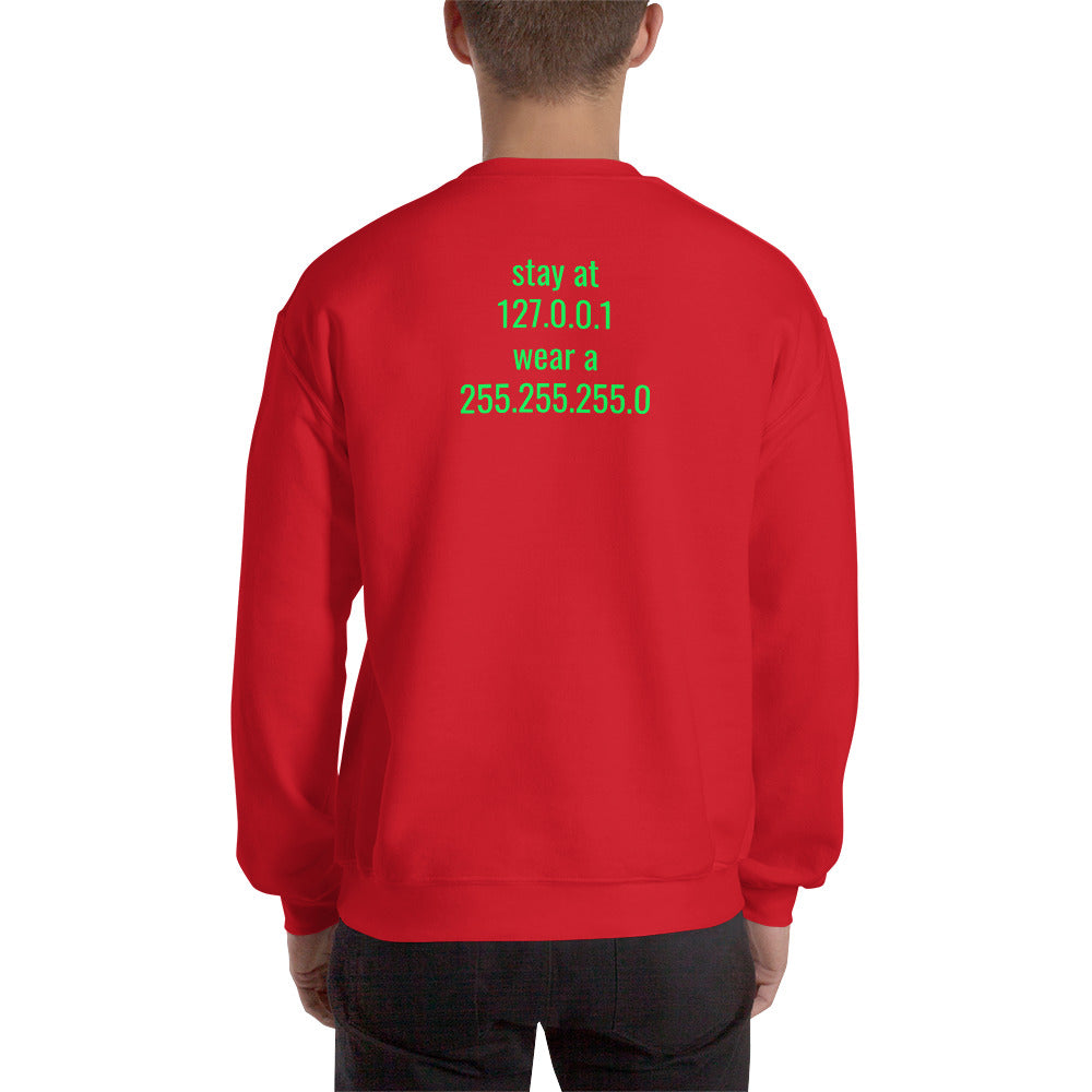 stay at at home, wear a mask - Unisex Sweatshirt (with back design)