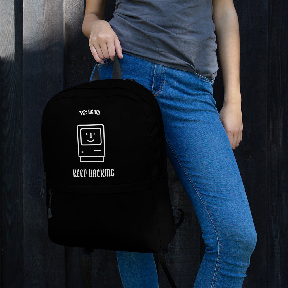 Keep Hacking - Backpack (white text)