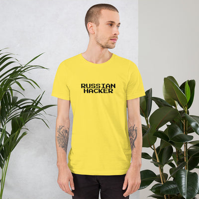 Russian Hacker - Short-Sleeve Unisex T-Shirt (black text)