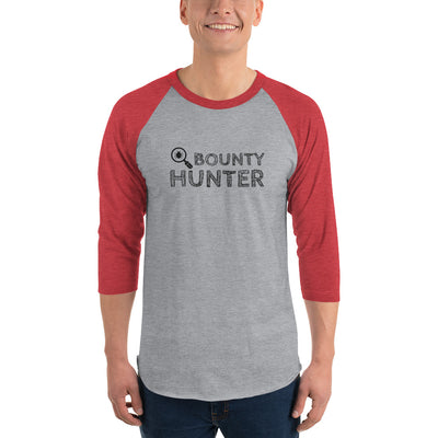 Bug bounty hunter - 3/4 sleeve raglan shirt (black text)