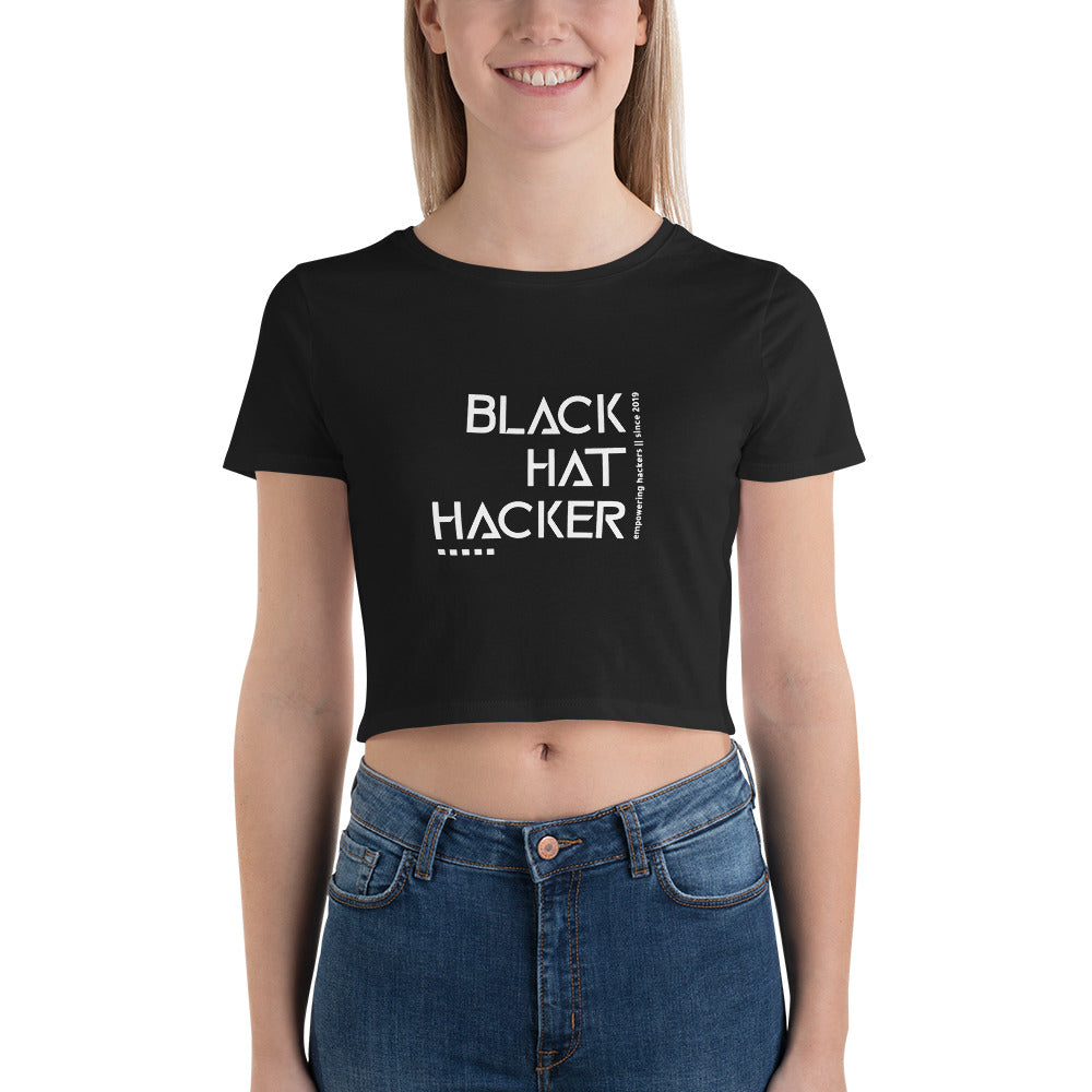 Black Hat Hacker v1 - Women’s Crop Tee