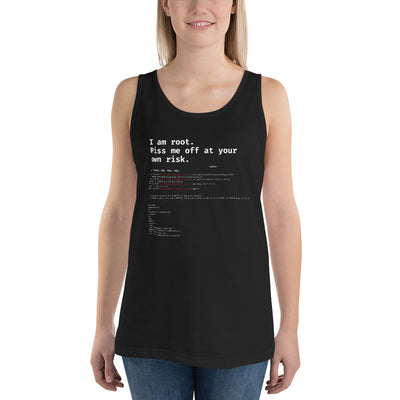 I am root. Piss me off at your own risk - Unisex Tank Top