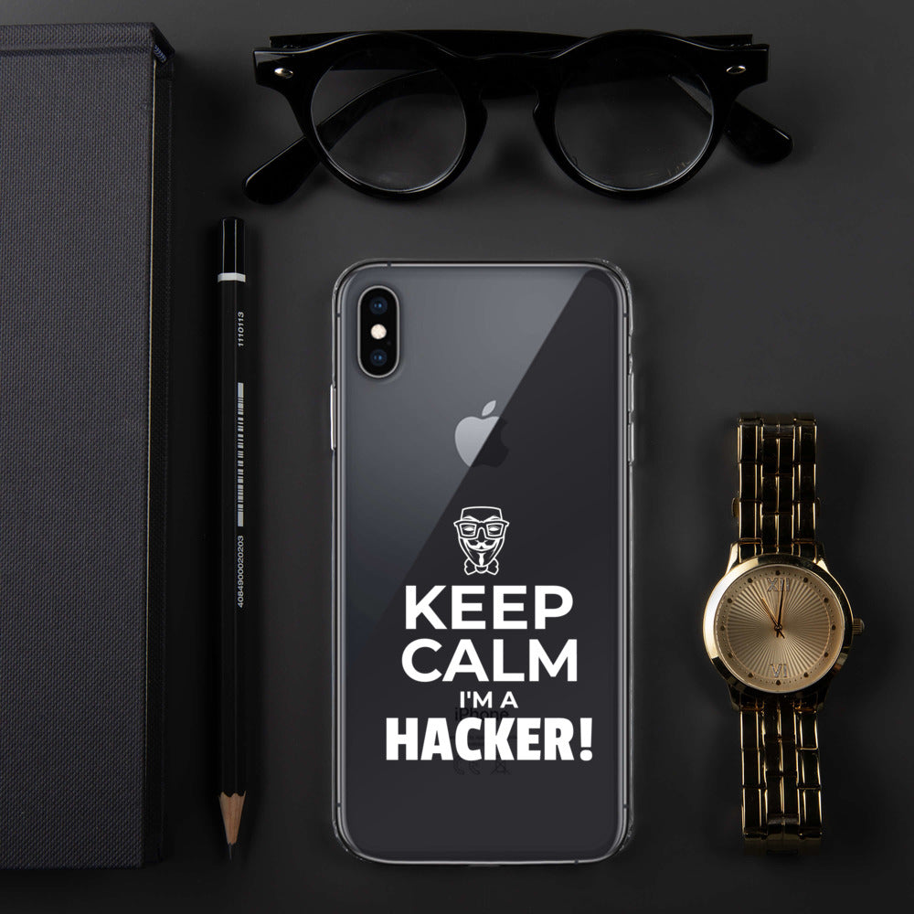 Keep Calm I'm a hacker! - iPhone Case (white text)