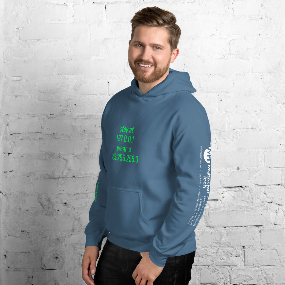 stay at at home, wear a mask - Unisex Hoodie (with all sides design)