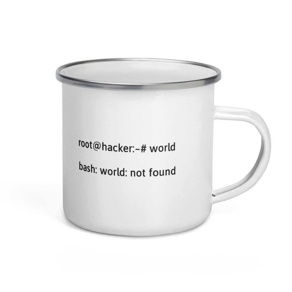 Linux Tweaks - world not found - Enamel Mug