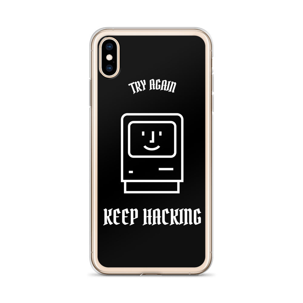 Keep hacking - iPhone Case (white text)