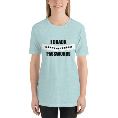 I crack passwords - Short-Sleeve Unisex T-Shirt (black)