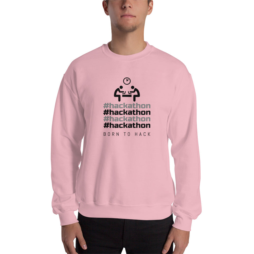 #hackathon - Unisex Sweatshirt (black text)
