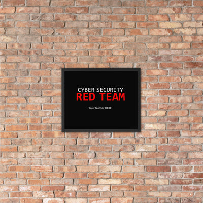 Custom Cyber Security Red team - Framed poster