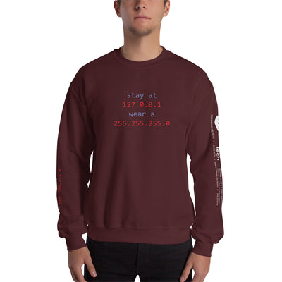 stay at at home, wear a mask v1 - Unisex Sweatshirt (with all side designs)