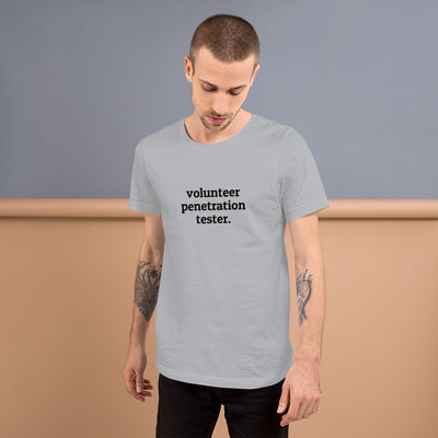 Volunteer Pentester - Short-Sleeve Unisex T-Shirt (Black text)