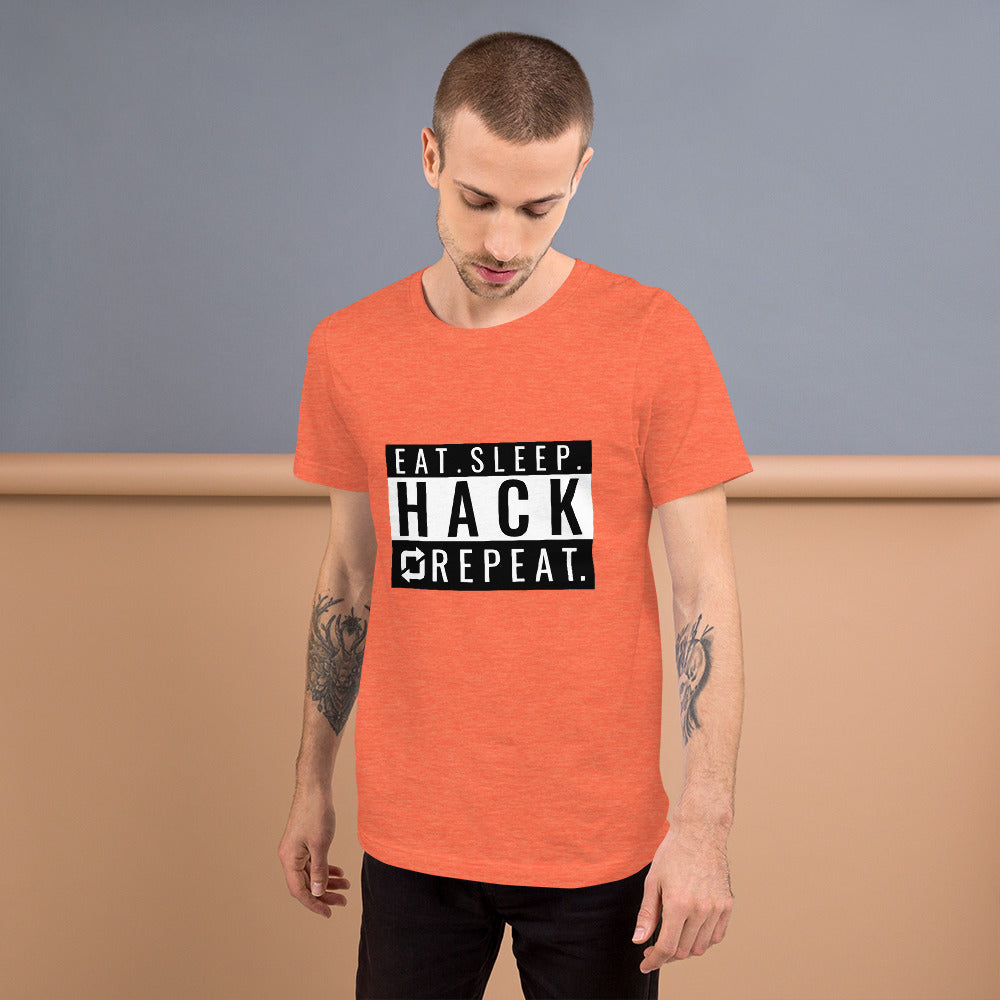 Eat seep hack repeat - Short-Sleeve Unisex T-Shirt