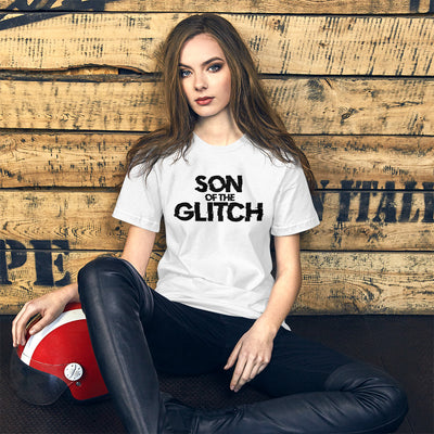 Son of the glitch - Short-Sleeve Unisex T-Shirt (black text)