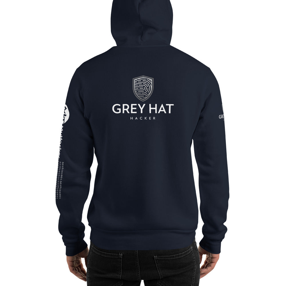 Grey Hat Hacker v1 - Unisex Hoodie (all sides print)