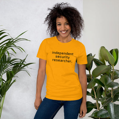 independent security researcher - Short-Sleeve Unisex T-Shirt (black text)