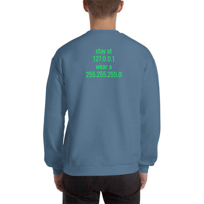 stay at at home, wear a mask - Unisex Sweatshirt (with back design)