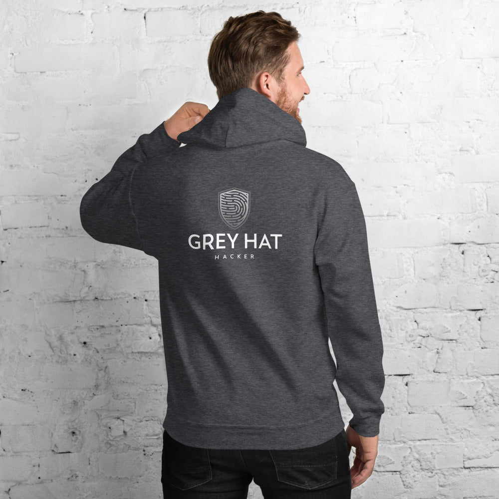 Grey Hat Hacker v1 - Unisex Hoodie (back print)