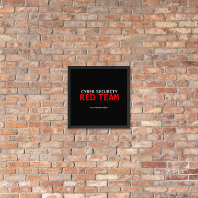 Custom Cyber Security Red team - Framed poster