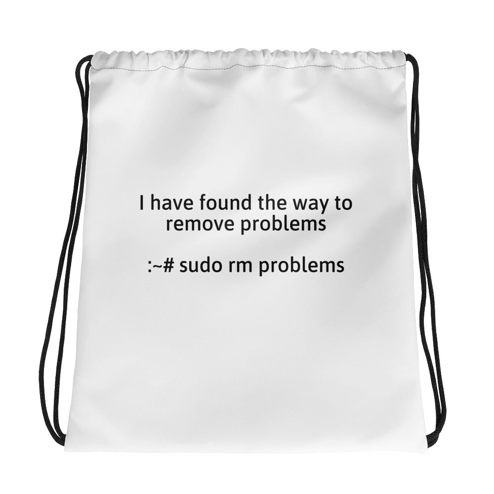 I have found the way to  remove problems - Drawstring bag