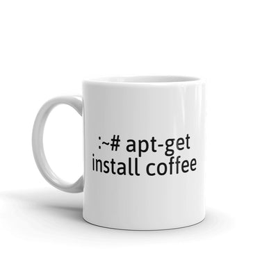 "apt-get install coffee" Hacker Mug (White)