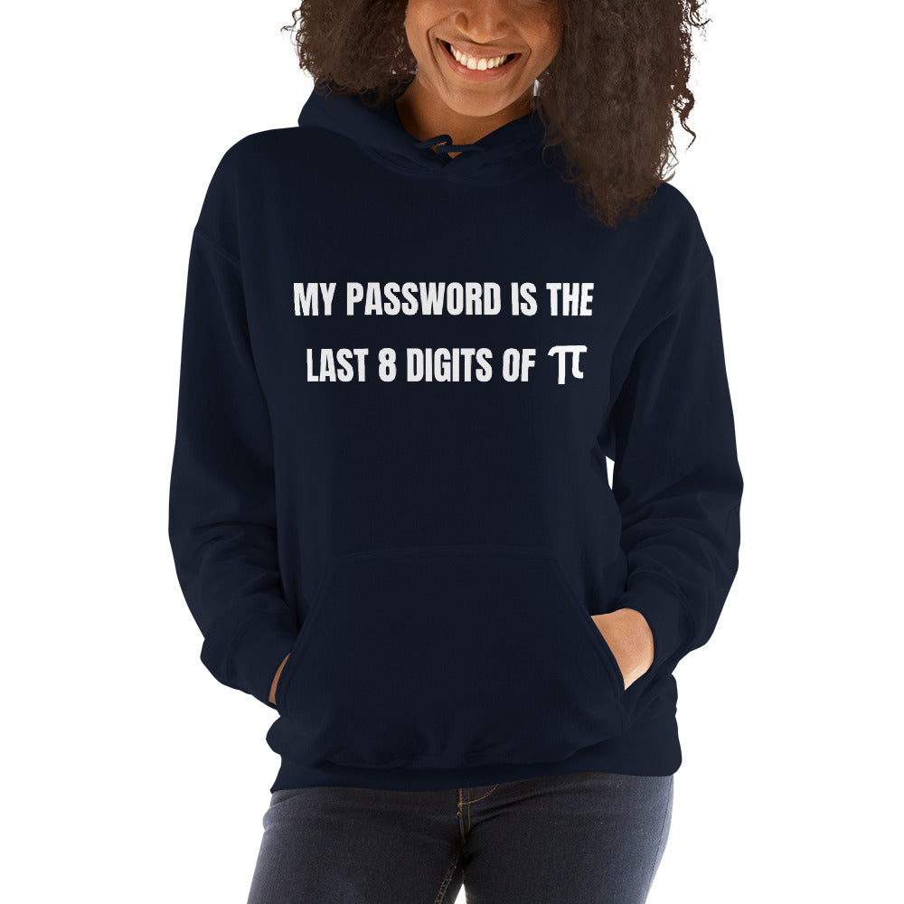 My password is the last 8 digits of π - Hooded Sweatshirt (white text)